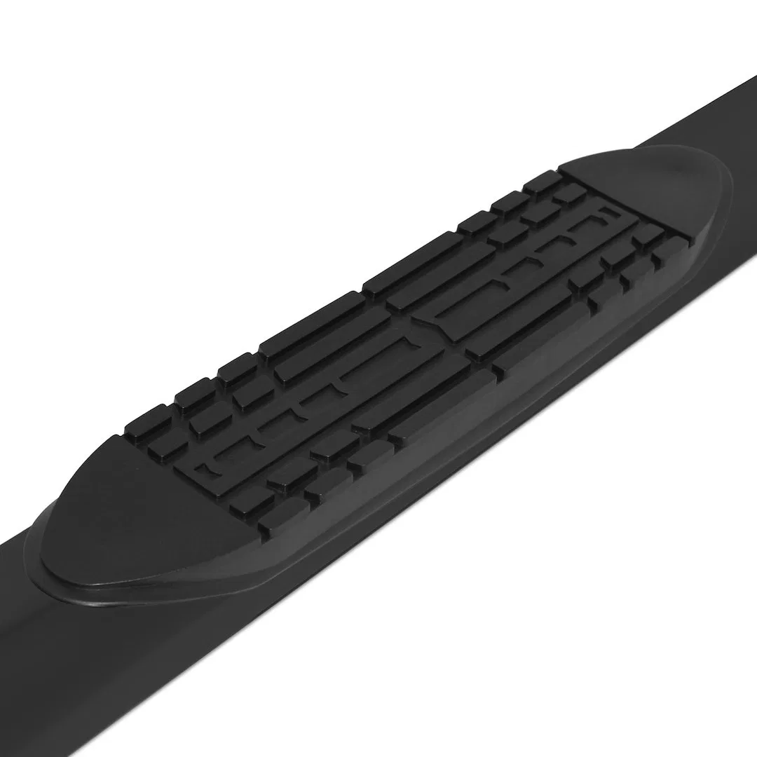 2004-0379BT – RAPTOR Nerf Bar, With Step Pads 5 Inch Oval Straight Textured Black Aluminum With End Caps Rocker Panel...